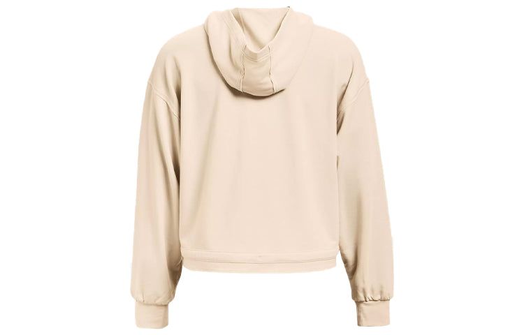 (WMNS) Under Armour Terry Project Rock Terry Pullover Hoodie 'Cream White' 1361059-110 sold by KicksCrew product image thumbnail 2