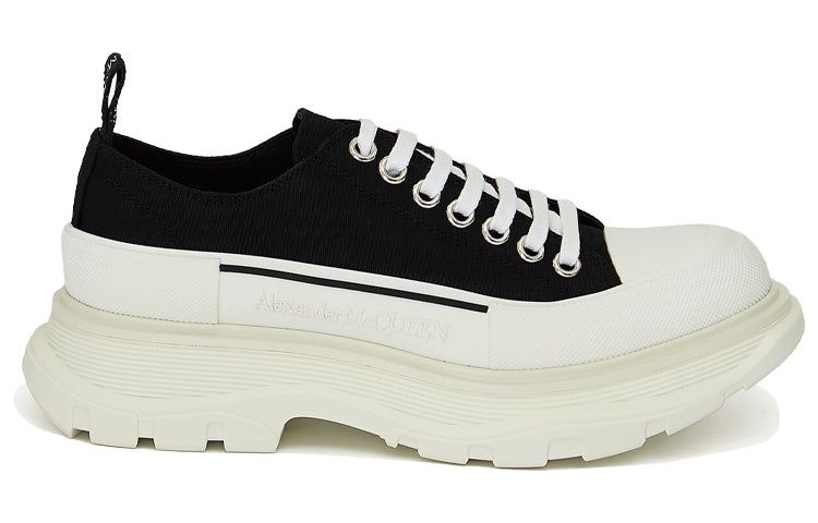 (WMNS) Alexander McQueen Tread Slick Low Lace Up 'Black White' 611705W4L321070 sold by KicksCrew product image thumbnail 2