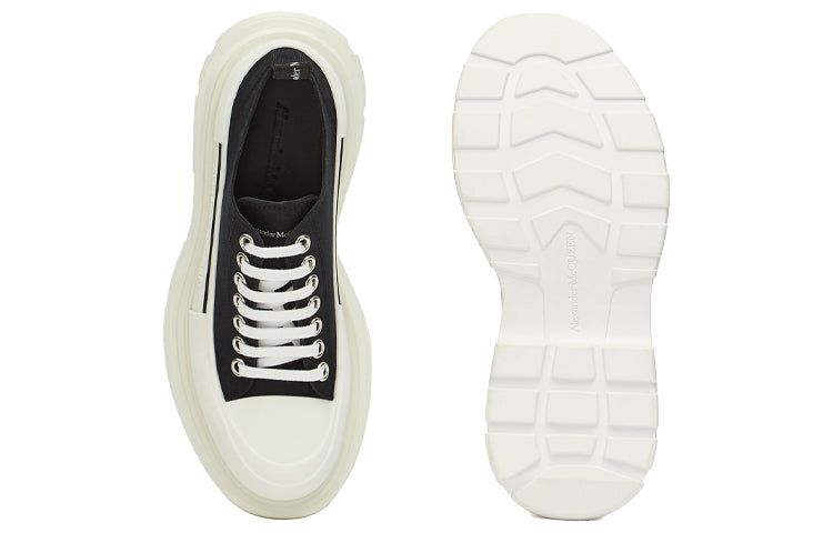 (WMNS) Alexander McQueen Tread Slick Low Lace Up 'Black White' 611705W4L321070 sold by KicksCrew product image thumbnail 4
