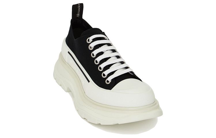 (WMNS) Alexander McQueen Tread Slick Low Lace Up 'Black White' 611705W4L321070 sold by KicksCrew product image thumbnail 3