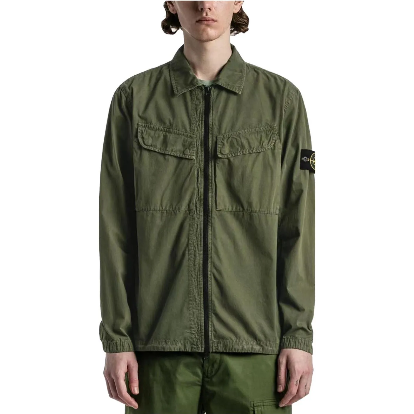 STONE ISLAND Overshirt 'Olive' 7715101WN-V0158 sold by KicksCrew product image thumbnail 3