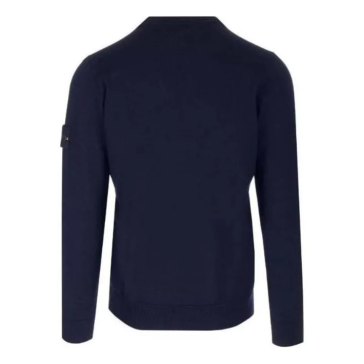 STONE ISLAND Wool Crewneck Sweater 'Navy Blue' 7915510C4-A0020 sold by KicksCrew product image thumbnail 2