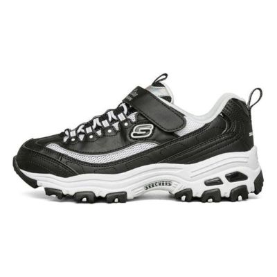(GS) Skechers D'Lites 'Black White' 302504L-BLK sold by KicksCrew