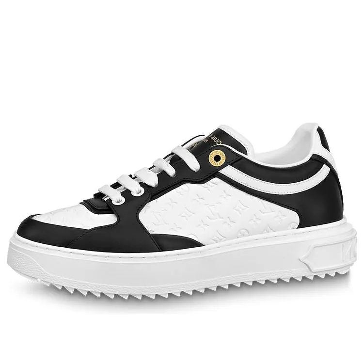 (WMNS) LOUIS VUITTON Time Out Sneakers 'White Mini monogram Black' 1ABUSJ sold by KicksCrew