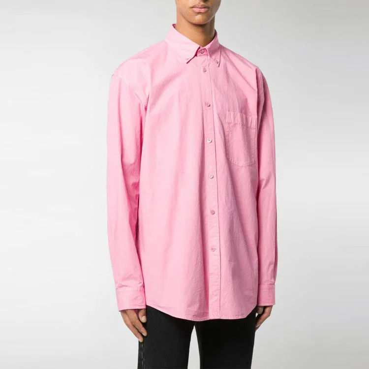 Balenciaga Back Logo Cotton Poplin Shirt 'Pink' 556878TEM095630 sold by KicksCrew product image thumbnail 4