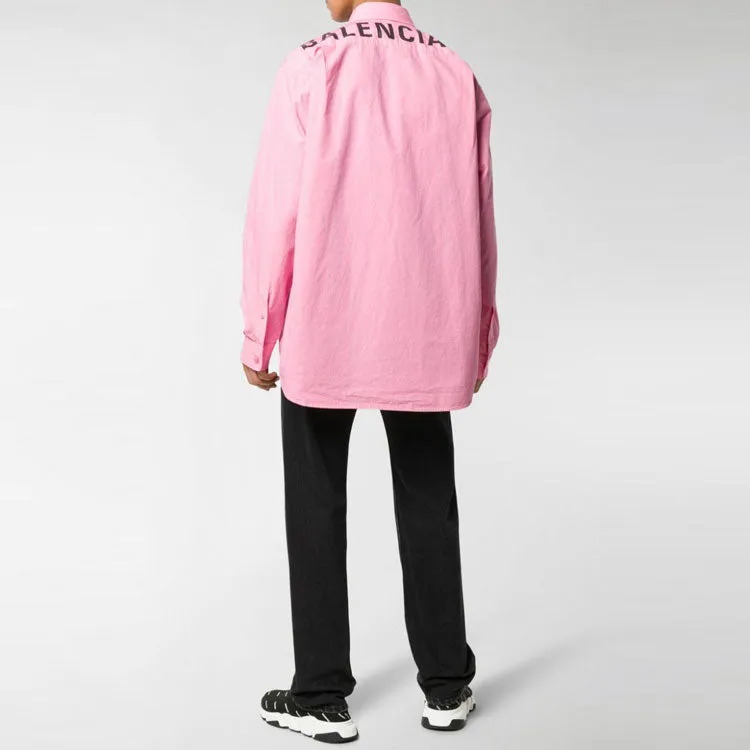 Balenciaga Back Logo Cotton Poplin Shirt 'Pink' 556878TEM095630 sold by KicksCrew product image thumbnail 2