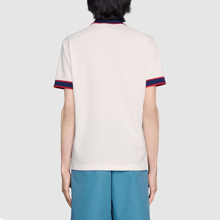 GUCCI Cotton piquet polo with Interlocking G 'off-white' 653380-XJDF8-9222 sold by KicksCrew product image thumbnail 4