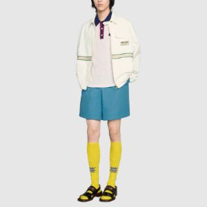 GUCCI Cotton piquet polo with Interlocking G 'off-white' 653380-XJDF8-9222 sold by KicksCrew