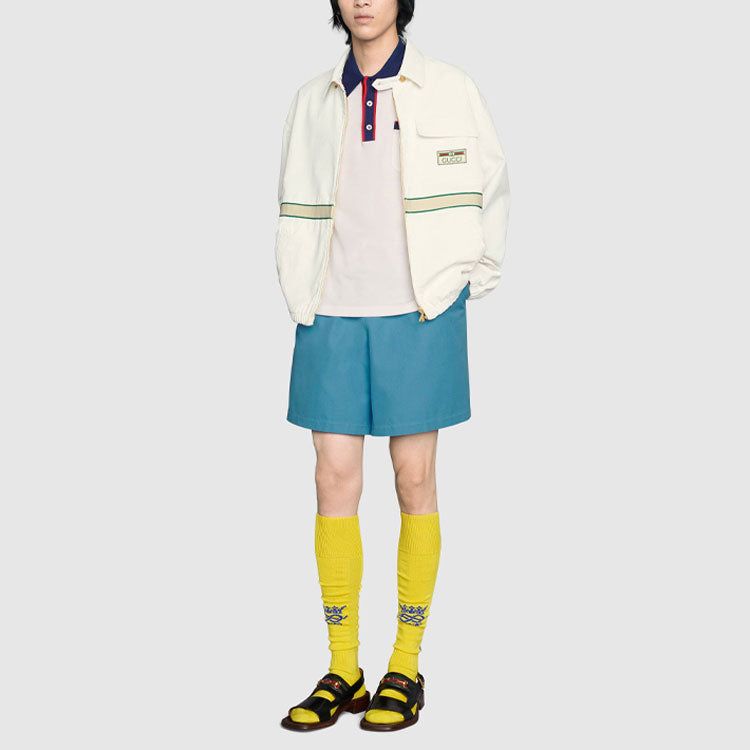 GUCCI Cotton piquet polo with Interlocking G 'off-white' 653380-XJDF8-9222 sold by KicksCrew product image thumbnail 2