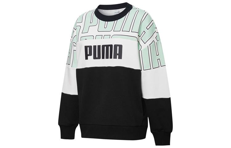 (WMNS) Puma Colourblock Aop Sweatshirt 'Black Green White' 598241-32 sold by KicksCrew product image thumbnail 2