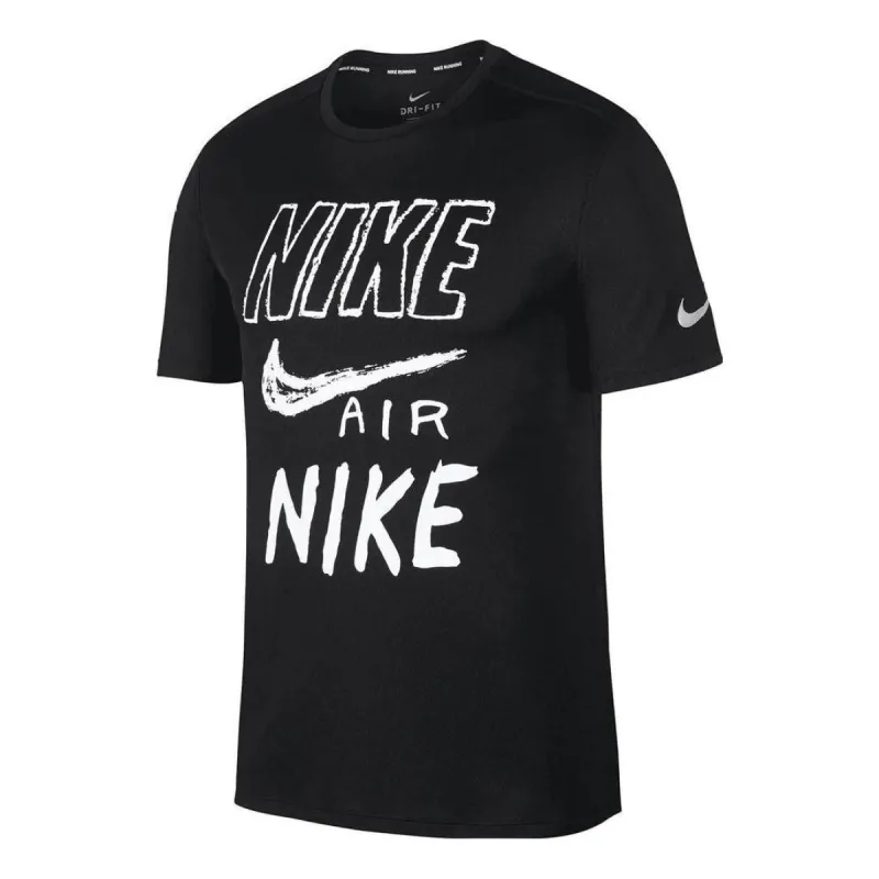 Nike Breathe Run Short Sleeve T-shirt 'Black' AJ7584-010 sold by KicksCrew