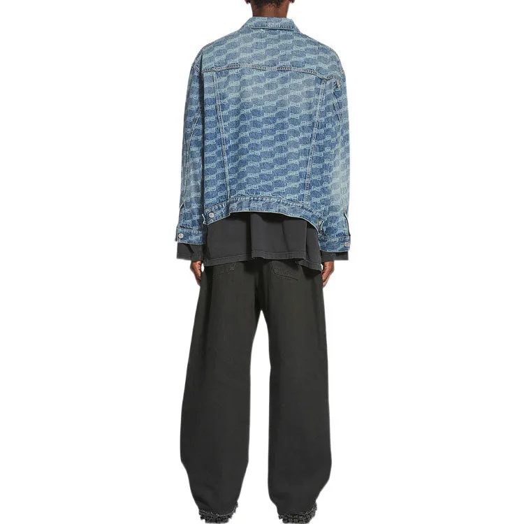 Balenciaga BB Monogram Large Fit Jacket 'Blue' 675208TMW370443 sold by KicksCrew product image thumbnail 4