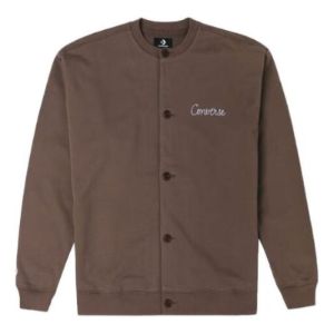 Converse Chain Stitch Elevated Cardigan Pullover 'Brown' 10024582-A03 sold by KicksCrew