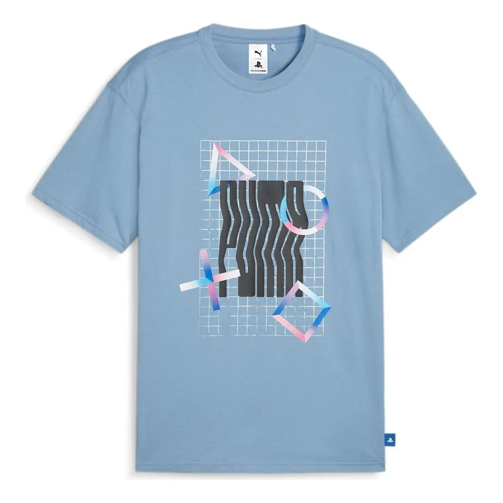 PUMA x PlayStation Graphic T-shirt 'Zen Blue' 624694-20 sold by KicksCrew