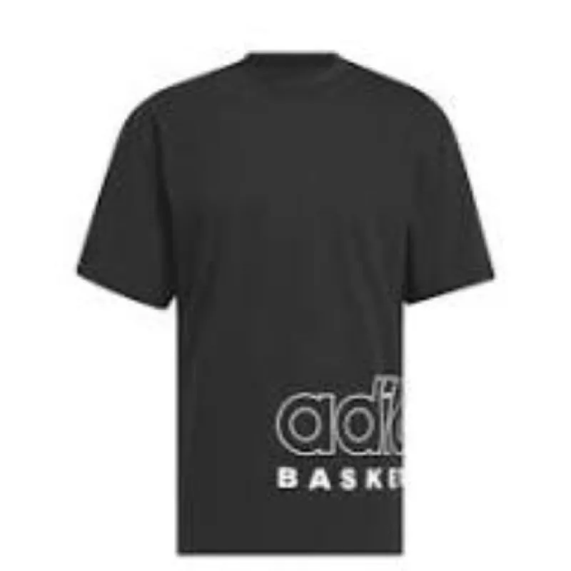 adidas Basketball Select T-Shirt Asia Sizing 'Black White' IR9267 sold by KicksCrew