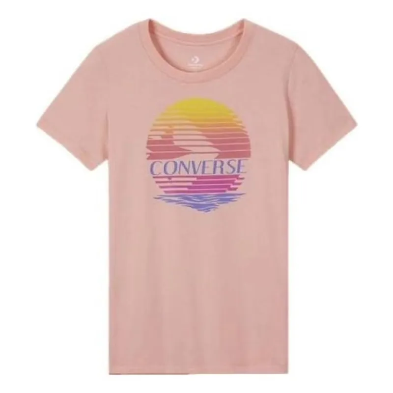 (WMNS) Converse Icon Remix Classic T-Shirt 'Pink Yellow' 10017094-A05 sold by KicksCrew