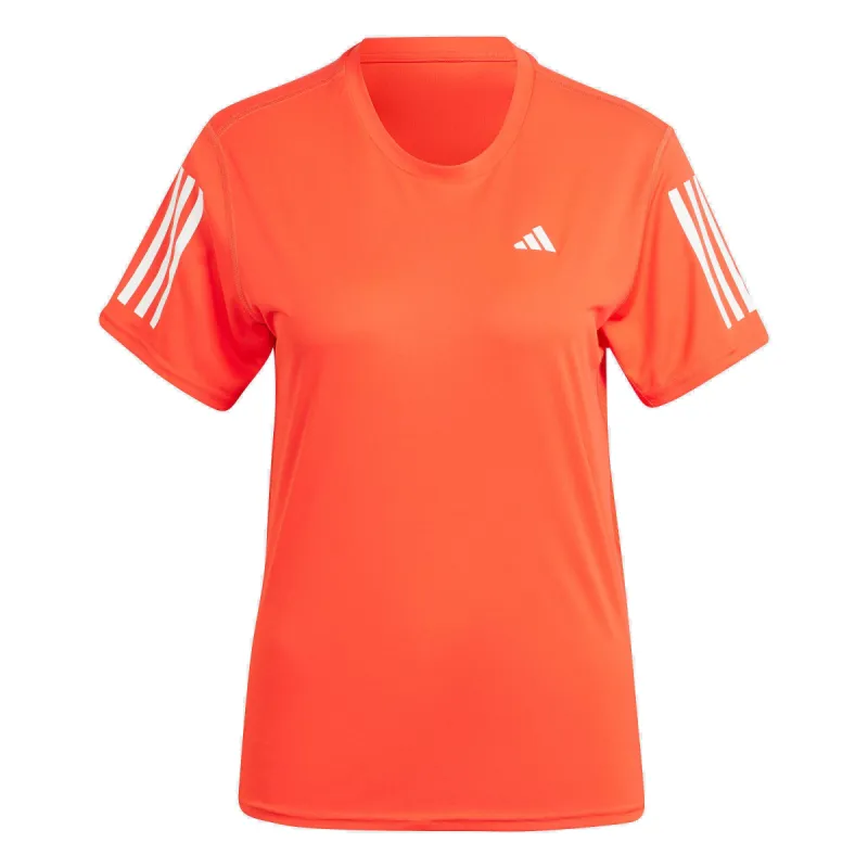 (WMNS) adidas Own The Run T-Shirt 'Orange White' IL4129 sold by KicksCrew