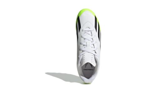(GS) adidas X Crazyfast.4 FG 'White Black Lucid Lemon' IE1588 sold by KicksCrew