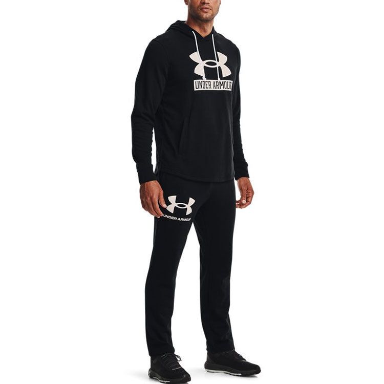 Under Armour Rival Terry Logo Hoodie 'Black' 1370390-001 sold by KicksCrew product image thumbnail 3