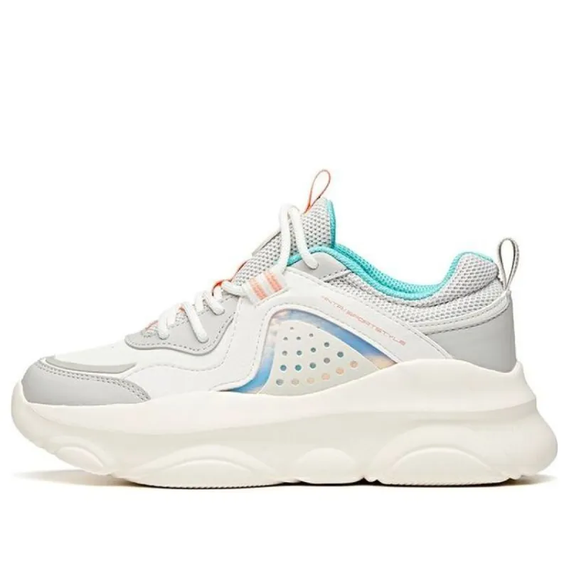 (WMNS) ANTA Life Series Sneakers 'Grey White' 122018886-1 sold by KicksCrew