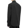 Balenciaga Logo Collar Long Sleeve Button Down Shirt 'Black' 671586TYB181000 sold by KicksCrew
