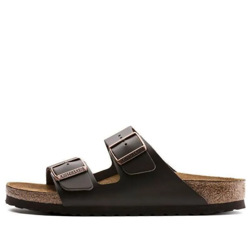 Birkenstock Arizona Natural Leather Narrow Fit Sandals 'Dark Brown' 0051103 sold by KicksCrew
