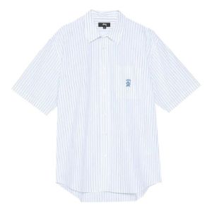Stussy Boxy Striped S/S Shirt 'White' 1110231 sold by KicksCrew