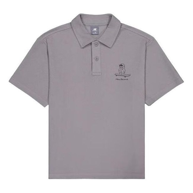 New Balance Skateboard Graphic Polo Shirt 'Grey' NFE27011-GR sold by KicksCrew