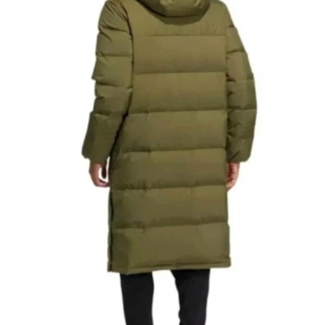 adidas Outdoor Hooded Thermal Down Long Jacket 'Olive Green' HZ2598 sold by KicksCrew product image thumbnail 2