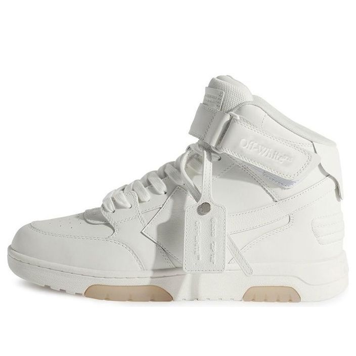 Off-White Out Of Office Leather High‑Top Sneaker 'White' OMIA259C99LEA0010101 sold by KicksCrew