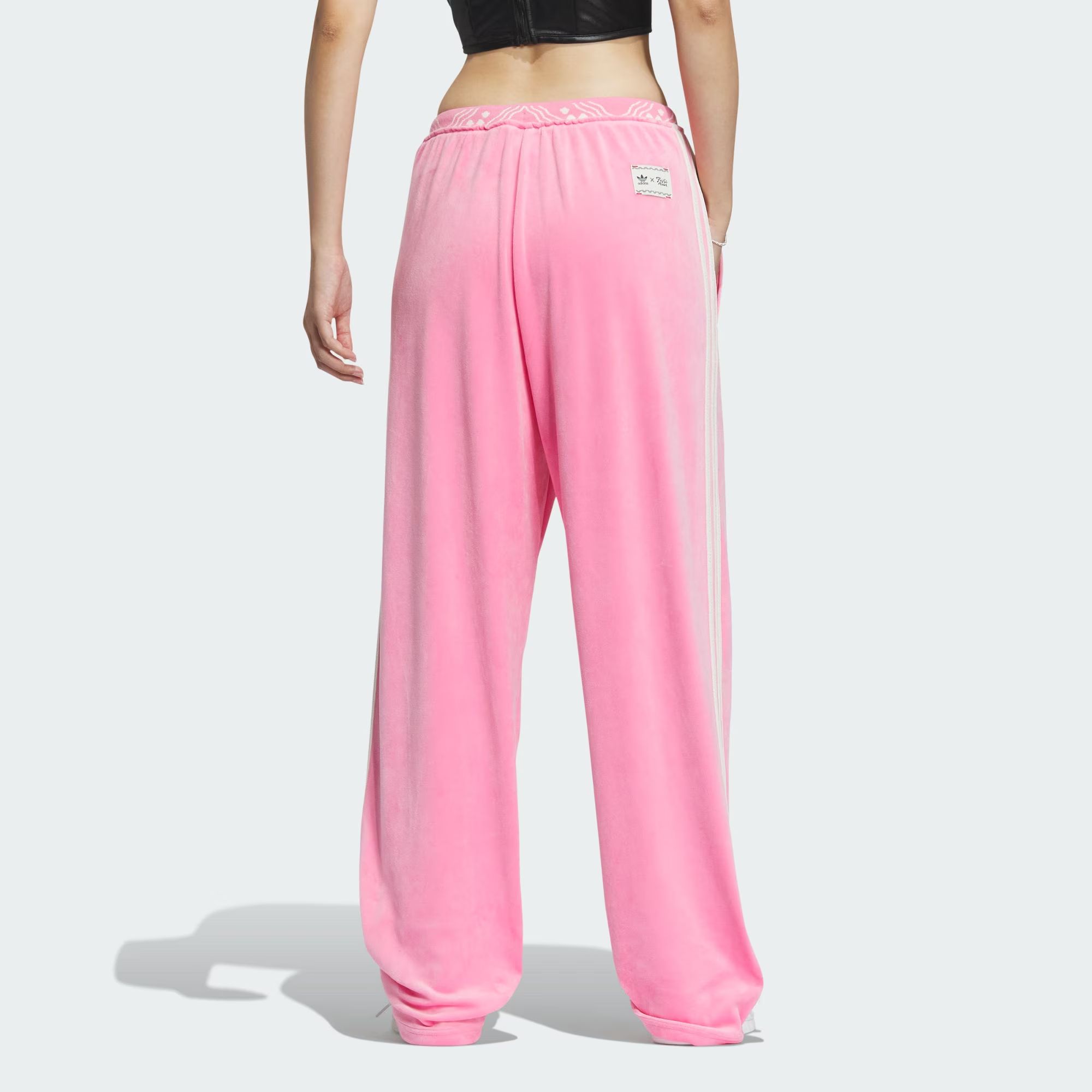 (WMNS) Adidas Originals Velour SST Track Suit Pants 'Pink' IX4230 sold by KicksCrew product image thumbnail 4