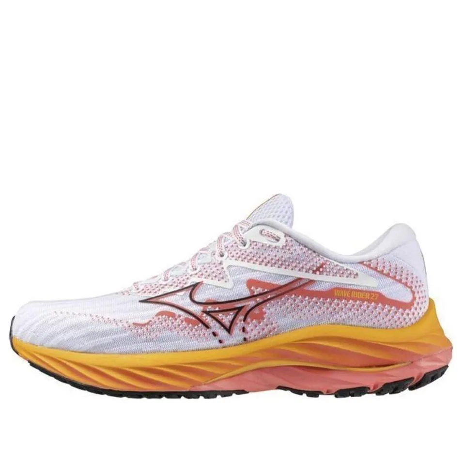 (WMNS) Mizuno Wave Rider 27 'White Orange' J1GD230371 sold by KicksCrew