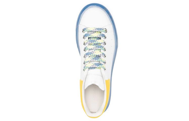 (WMNS) Alexander McQueen Clear Oversole Larry Sneakers 'White Blue Yellow' 612744WIA4G9324 sold by KicksCrew product image thumbnail 5