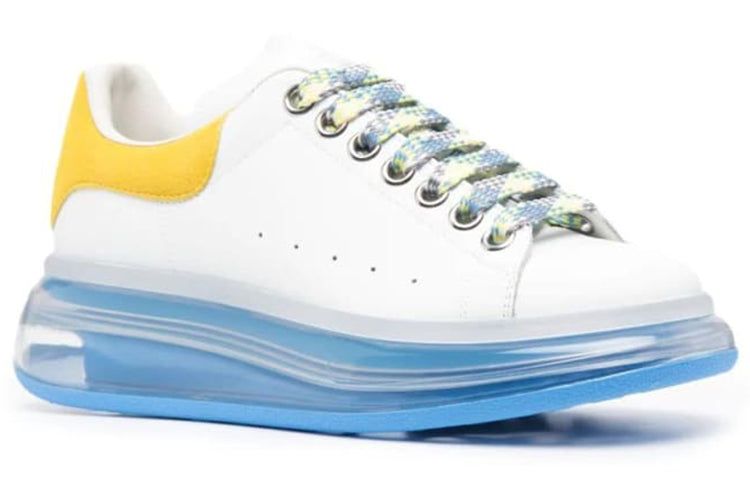 (WMNS) Alexander McQueen Clear Oversole Larry Sneakers 'White Blue Yellow' 612744WIA4G9324 sold by KicksCrew product image thumbnail 3