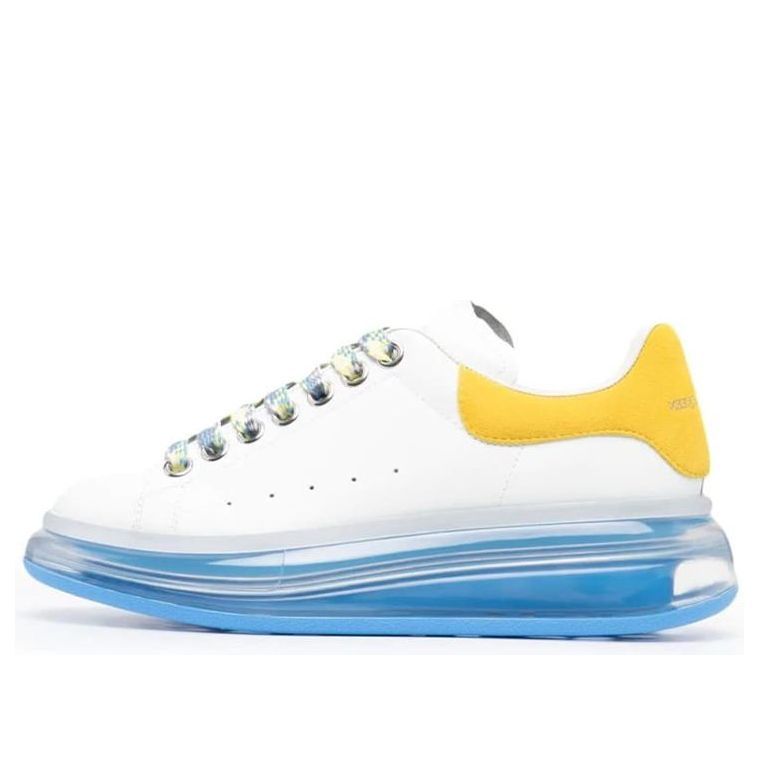 (WMNS) Alexander McQueen Clear Oversole Larry Sneakers 'White Blue Yellow' 612744WIA4G9324 sold by KicksCrew