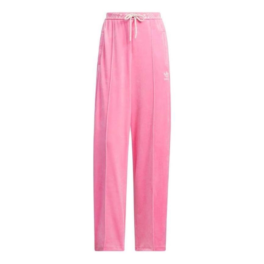 (WMNS) Adidas Originals Velour SST Track Suit Pants 'Pink' IX4230 sold by KicksCrew
