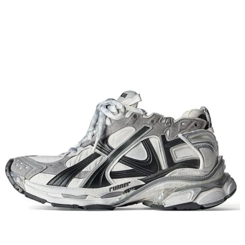 (WMNS) Balenciaga Runner SneakerS 'Grey White and Black Nylon and Suede Like Fabric' 772767W3RNY9012 sold by KicksCrew