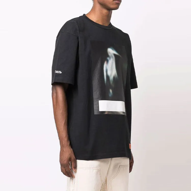 HERON PRESTON FW21 Censored Heron T-shirt 'Black Grey' HMAA026F21JER001-1005 sold by KicksCrew product image thumbnail 3