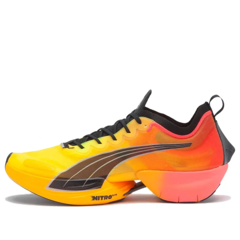 (WMNS) PUMA Fast-R Nitro Elite Fireglow 'Yellow Red' 377599-01 sold by KicksCrew