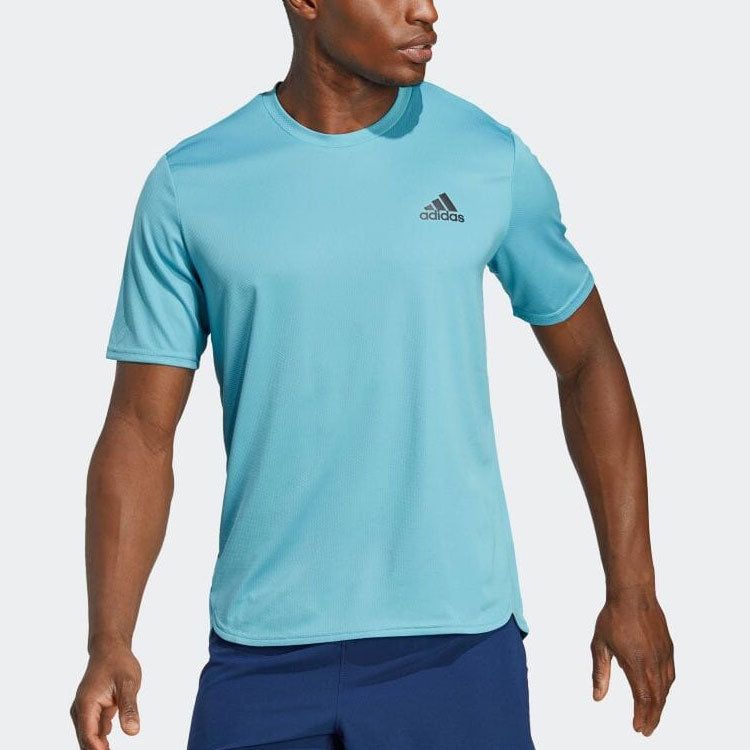 adidas AEROREADY Designed for Movement Training Tee 'Blue' IC7270 sold by KicksCrew product image thumbnail 2