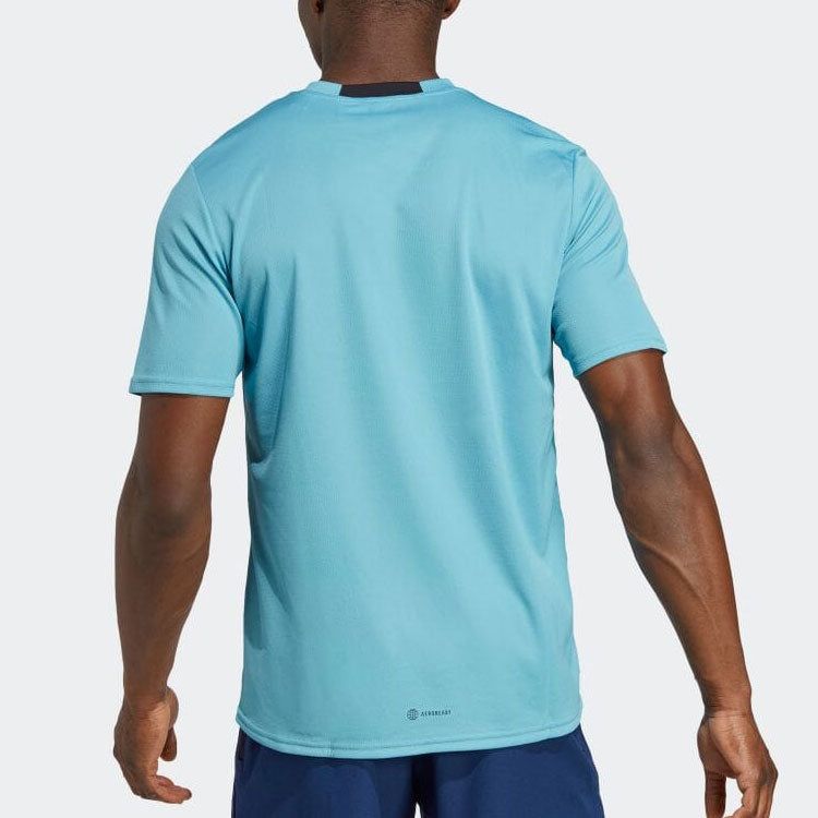 adidas AEROREADY Designed for Movement Training Tee 'Blue' IC7270 sold by KicksCrew product image thumbnail 3