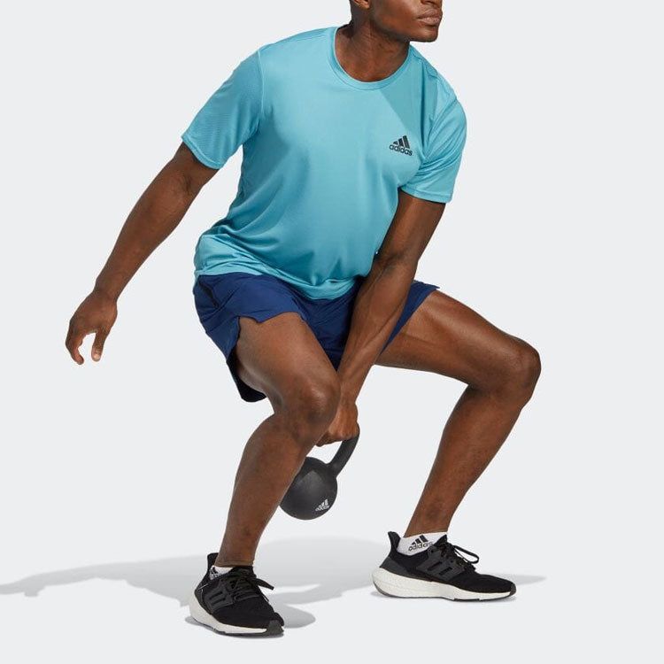 adidas AEROREADY Designed for Movement Training Tee 'Blue' IC7270 sold by KicksCrew product image thumbnail 4