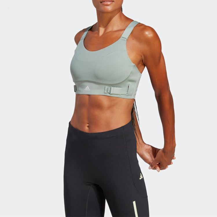 (WMNS) Adidas FastImpact Luxe Run High-Support Bra 'Green' HR9662 sold by KicksCrew product image thumbnail 3