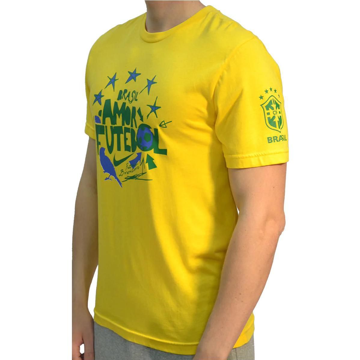 Nike Brasil Core Soccer Tshirt 'Yellow' 361385-703 sold by KicksCrew product image thumbnail 3