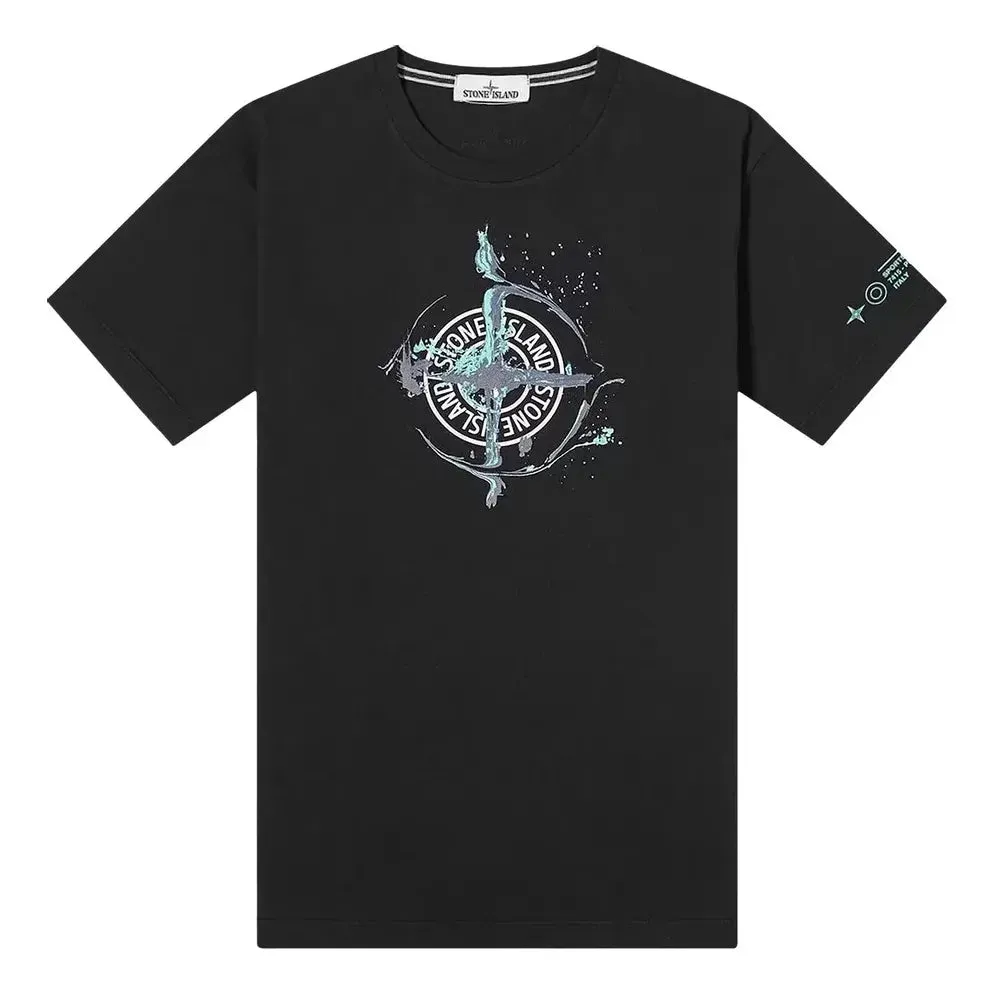 STONE ISLAND Marble One T-shirt 'Black' 74152NS83-V0029 sold by KicksCrew