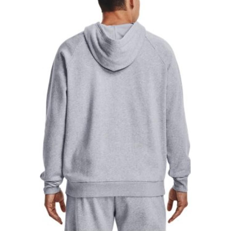 Under Armour Rival Fleece Zip Hoodie 'Light Grey' 1373371-011 sold by KicksCrew product image thumbnail 4