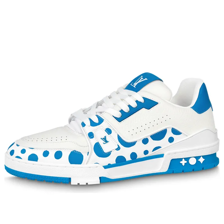 LOUIS VUITTON x YAYOI KUSAMA Sneaker 'White Blue' 1ABD1A sold by KicksCrew