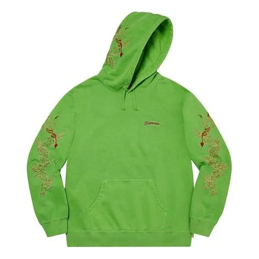 Supreme Dragon Overdyed Hooded Sweatshirt 'Green Red' SUP-SS20-670 sold by KicksCrew product image thumbnail 3