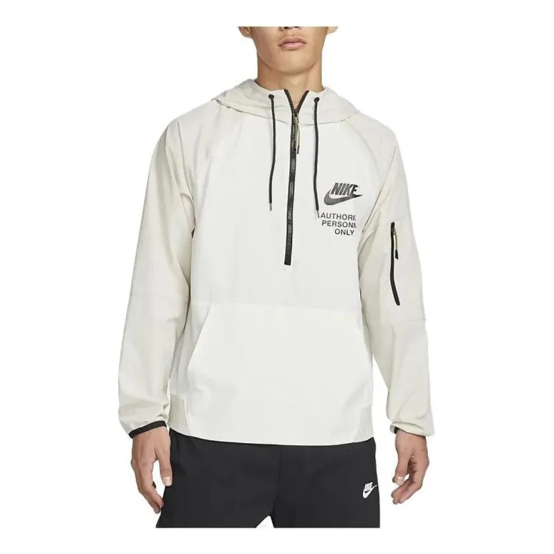 Nike Sportswear Woven Unlined Anorak Jacket 'Beige' DN2640-012 sold by KicksCrew