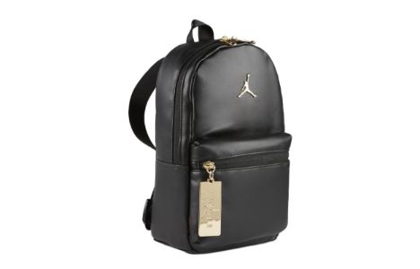 Air Jordan Logo Backpack 'Black Gold' DH0410-010 sold by KicksCrew